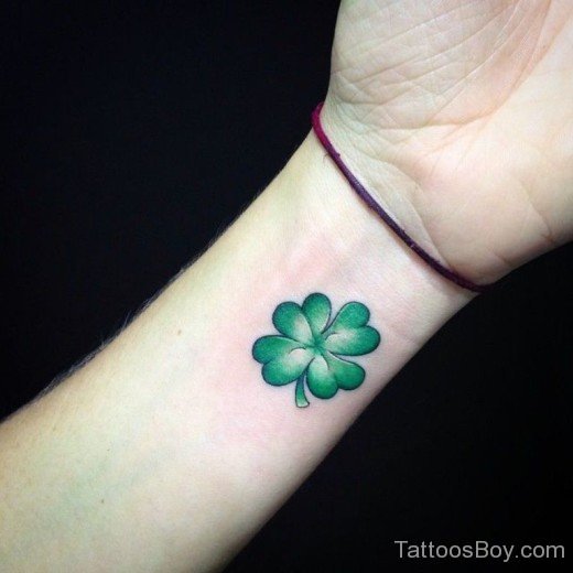 Pretty Clover Tattoo On Wrist-TB12155