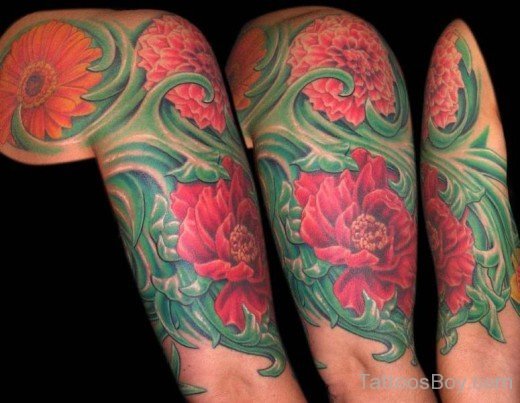 Pretty Flower Tattoo Design-TB1096