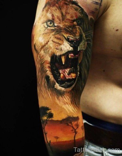 Realistic African Lion Tattoo-TB1082