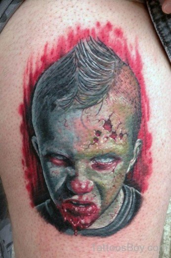 Realistic Child Zombie Tattoo-TB1042