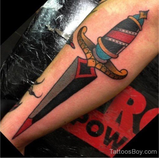 Realistic Dagger Tattoo-TB12072