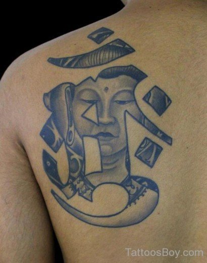 Religious Buddhist Tattoo On Back-TB1116