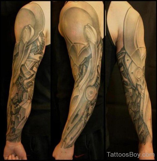 Robotic Biomechanical Tattoo On Full Sleeve-Tb1279