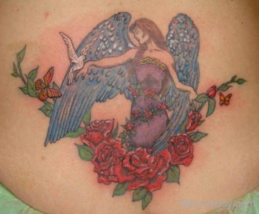 Rose And Angel Tattoo-TB12158