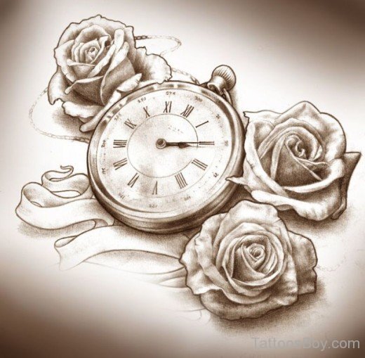 Clock Tattoo Design