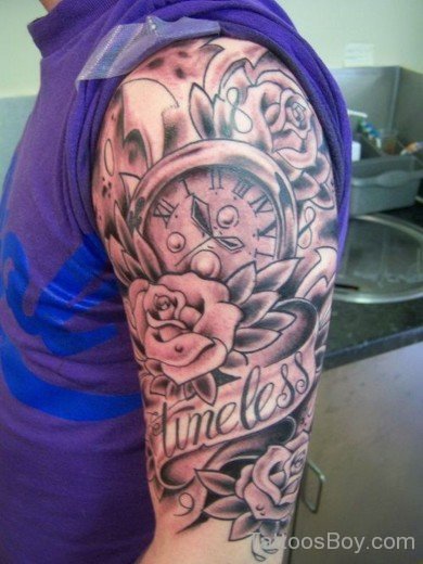 Rose Flower Tattoo On Shoulder-TB12091