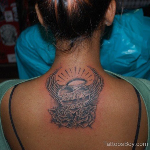 Rose Tattoo On Back-TB1280