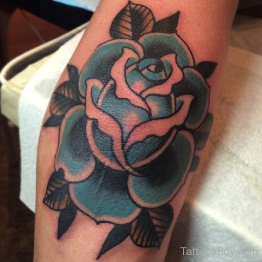 Rose Tattoo On Elbow Tattoo-TB147
