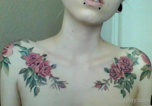 Rose Tattoo On Chest