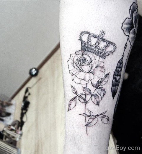 Rose-and-Crown-Tattoo- desing--TB160
