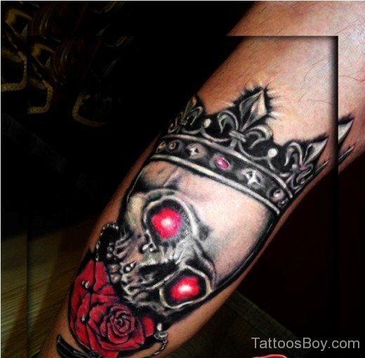 Rose and Skull tattoo--TB162