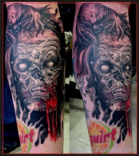 Scary Zombie Tattoo Design-TB1045