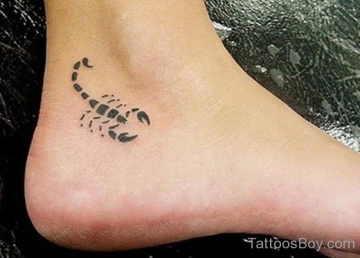 Scorpion Tattoo On Foot-TB12078