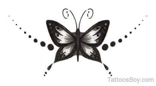 Simple Butterfly Tattoo Desig-TB12167