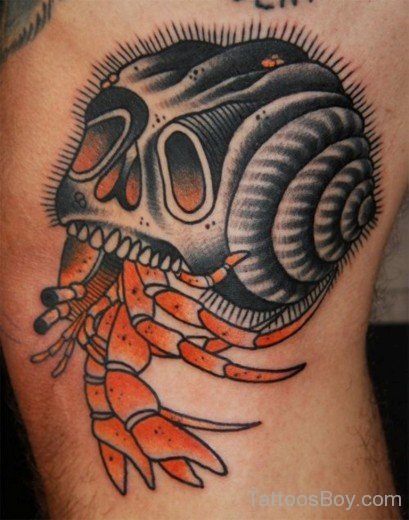 Skull And Crab Tattoo-TB12125