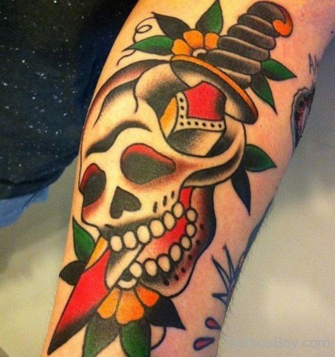 Skull And  Dagger Tattoo7-TB12080