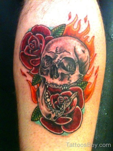 Skull And Rose Tattoo-TB1282