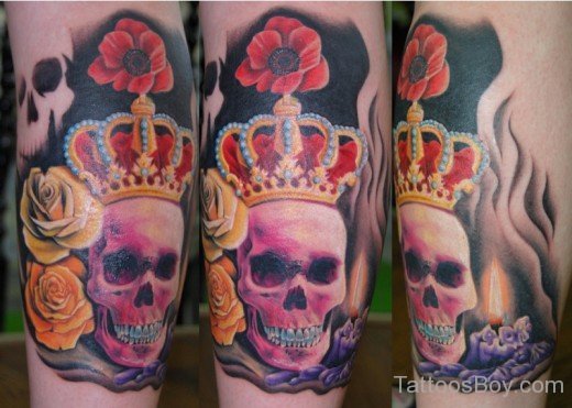 Skull And  Rose Tattoos--TB166