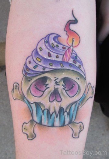 Skull Cupcakes Tattoo-Tb1249
