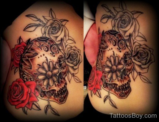 Skull Tattoo On Rib