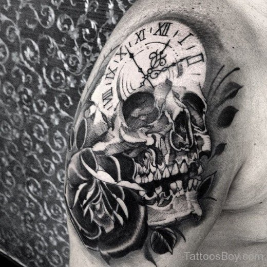Skulled Clock Tattoo