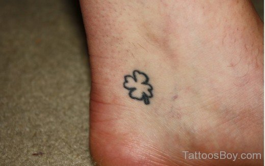 Small Clover Tattoo on Anklee-TB12175