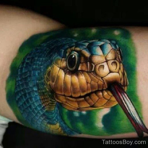 Snake Tattoo On Bicep-TB178
