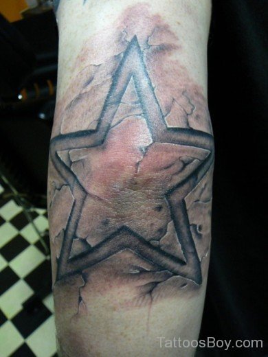 Star Tattoo Design  On Elbow-TB155