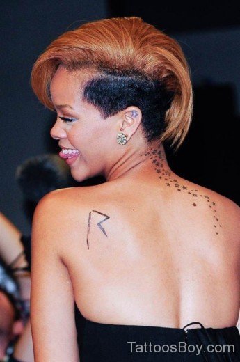 Stars Tattoo On Neck