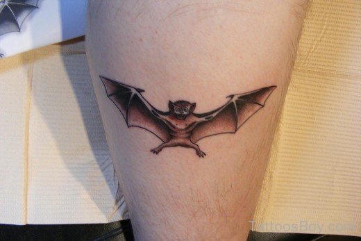 Stylish  Bat Tattoo Design