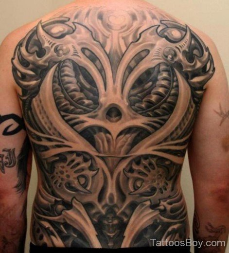 Biomechanical Tattoo On Back