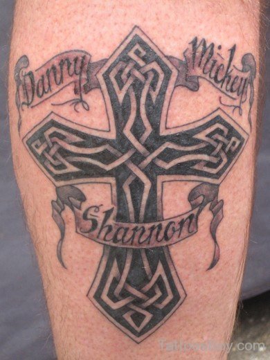 Stylish Celtic Cross Tattoo Design-Tb12092