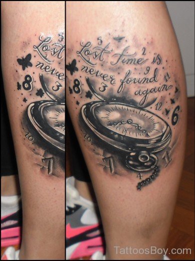 Stylish Clock Tattoo-Tb12165