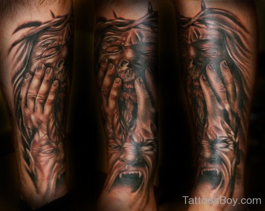 Stylish Devil Demon Tattoo-TB127