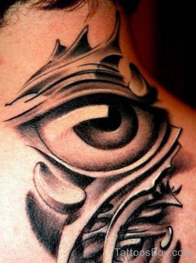 Stylish  Eye  Tattoo  on Back-tb171