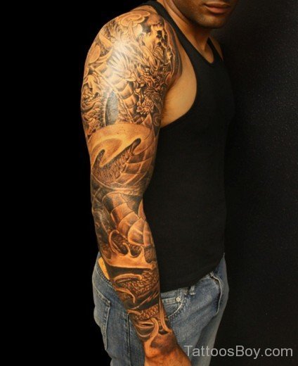 Stylish Full Sleeve Tattoo-TB1285