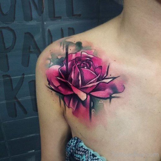 Stylish Rose Tattoo--TB175