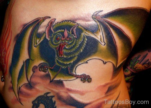 Terrible Bat Tattoo Design