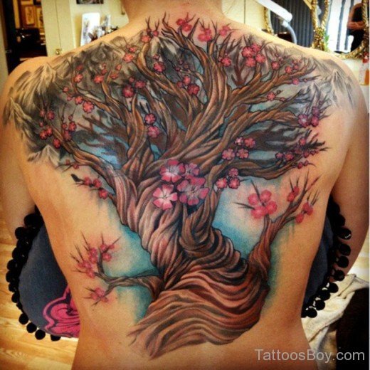 Tree Tattoo On Back-TB1139