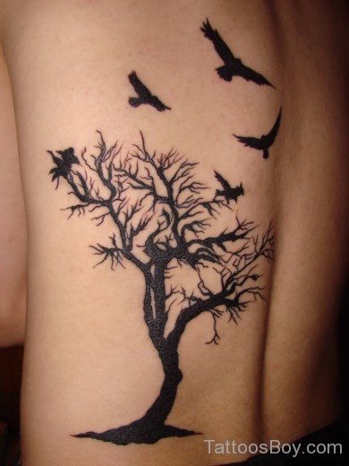 Tree Tattoo On rib-TB1140