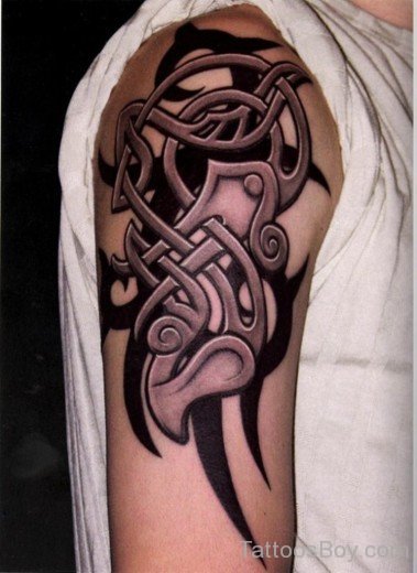 Tribal Celtic Tattoo On Half Sleeve-Tb1232