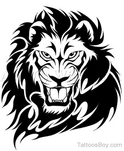 Tribal Lion Tattoo Design-TB1093