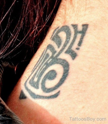 Tribal Neck Tattoo