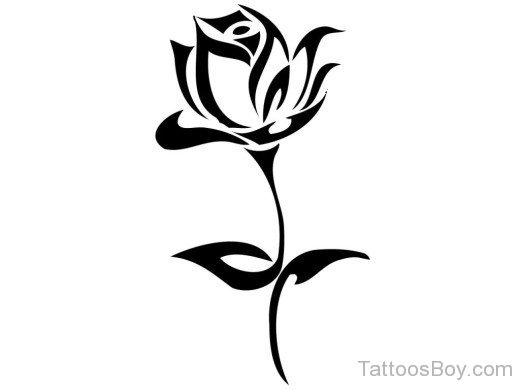 Tribal Rose Tattoo Design-TB12186