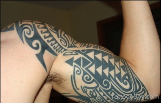 Tribal Tattoo Design On Bicep-TB1469