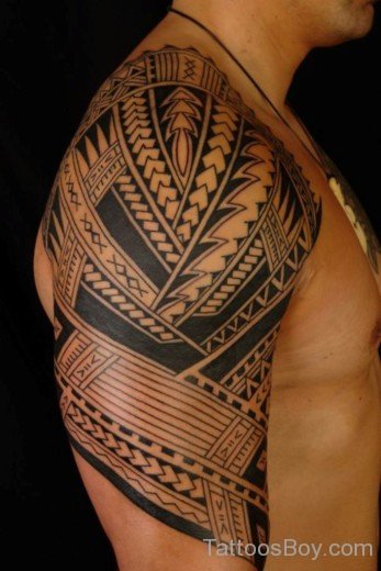 Tribal Tattoo Design On Shoulder-TB12329