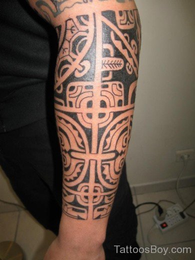 Tribal Tattoo On Arm-TB1473