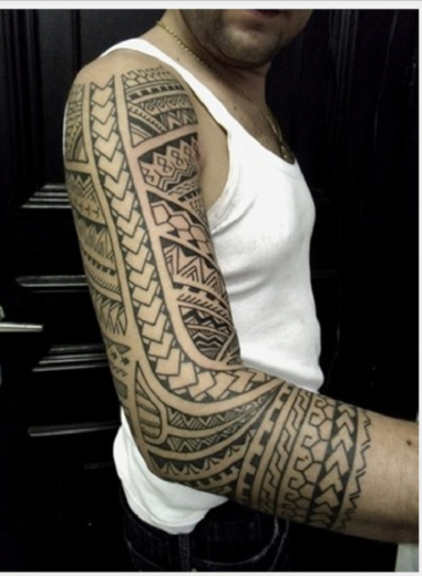 Tribal tattoo On Half Sleeve 4-TB1477