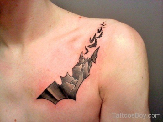 Unique  Bat Tattoo Design-TB1296