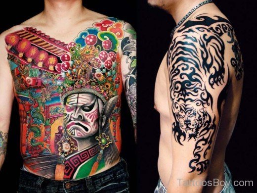 Warrior Tattoo Design On Chest-Tb1233